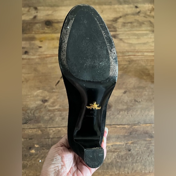 Prada Booties suede Silver Buckle - Picture 4 of 5